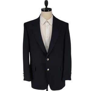 Kuppenheimer Classic Fit 44R 100% Wool Black Jacket Blazer Sport Coat Executive